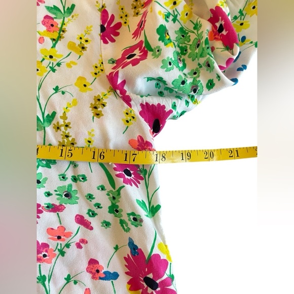 Crown & Ivy Floral Boho Peasant Blouse Top Small Petite Flower Garden Party - Picture 8 of 10